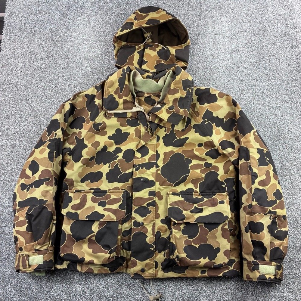 Vintage Fieldline Duck Camo Jacket Mens XL Gore-Tex Hunting 3-in-1 Puffer Camo